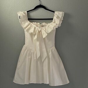House of CB White Ruffle Mini Dress